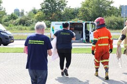 Zwaan gered door brandweer en dierenambulance