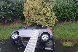 Auto te water in Aalsmeer, gewonde naar ziekenhuis