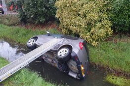 Auto te water in Aalsmeer, gewonde naar ziekenhuis