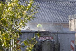 Brand in grote afvalcontainer bij DroomPark Spaarnwoude