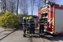 Brand in grote afvalcontainer bij DroomPark Spaarnwoude