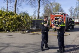 Brand in grote afvalcontainer bij DroomPark Spaarnwoude