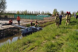 Automobiliste te water gereden in Kudelstaart