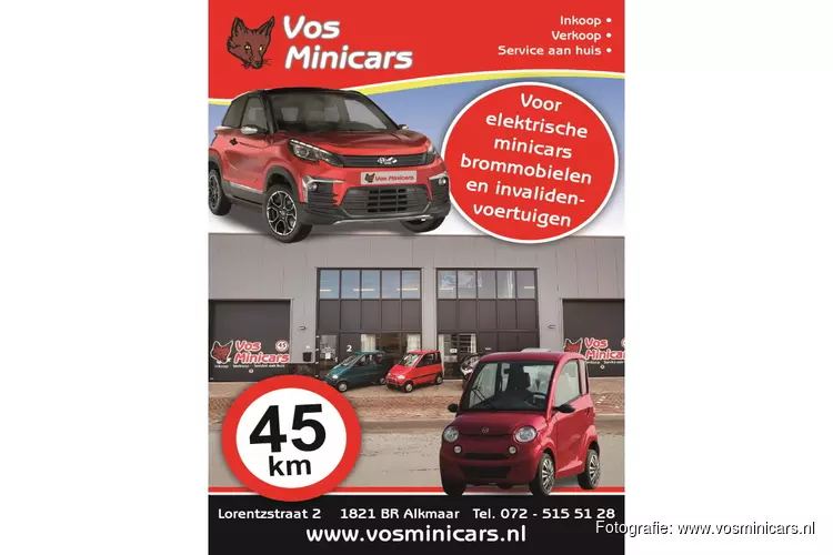 Vos Minicars: Al 30 jaar een begrip in minicars, brommobiele en invalidenvoertuigen