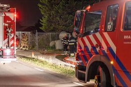 Grote hooistapel in brand in Nieuw-Vennep