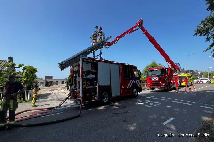Brand in loods in Hoofddorp
