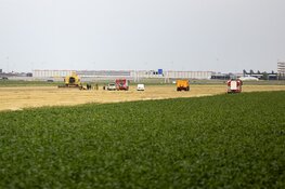 Brand in cabine van landbouwvoertuig