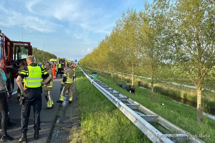 Automobilist omgekomen bij ernstig ongeluk op A4 bij Weteringbrug