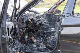 Hybride auto in brand in Halfweg