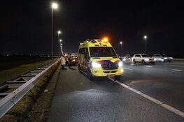 Kopstaart botsing met drie auto's op de A9 bij Zwanenburg