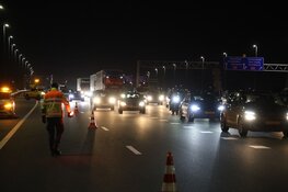 Kopstaart botsing met drie auto's op de A9 bij Zwanenburg