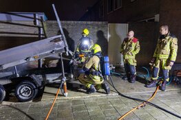 Aanhanger vat vlam in Nieuw-Vennep