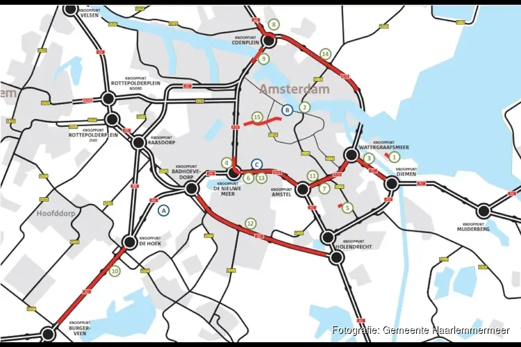Verkeershinder rond Amsterdam raakt ook Haarlemmermeer