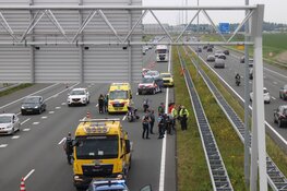 Motorrijder onderuit op de A9 bij Badhoevedorp