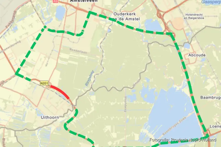 Afsluiting Provincialeweg (N201) bij Uithoorn 25 augustus – 5 september 2025