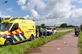 Scooter krijgt stopteken. Verdachte probeert via sloot te vluchten