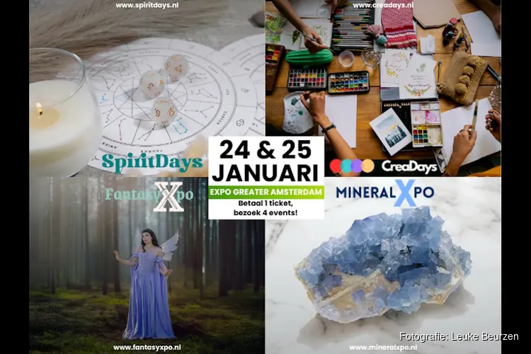 Eén ticket, vier events: nieuw publieks­evenement in EXPO Greater Amsterdam op 24 en 25 januari 2026