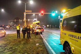 Forse schade na ongeval op kruising Cruquius