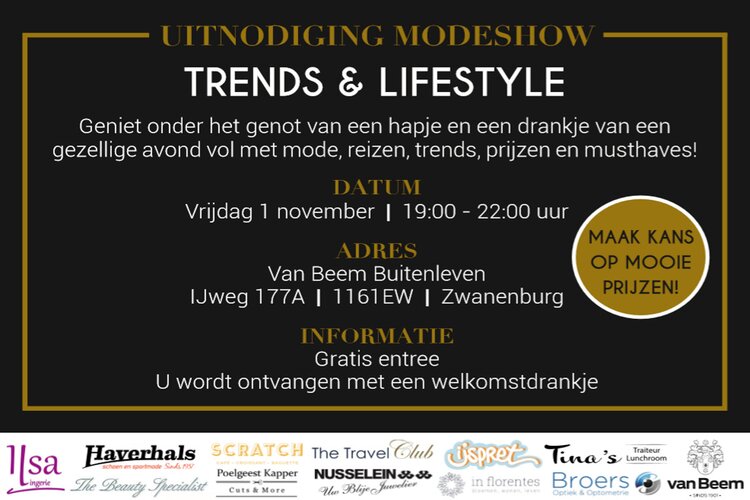 Uitnodiging modeshow
