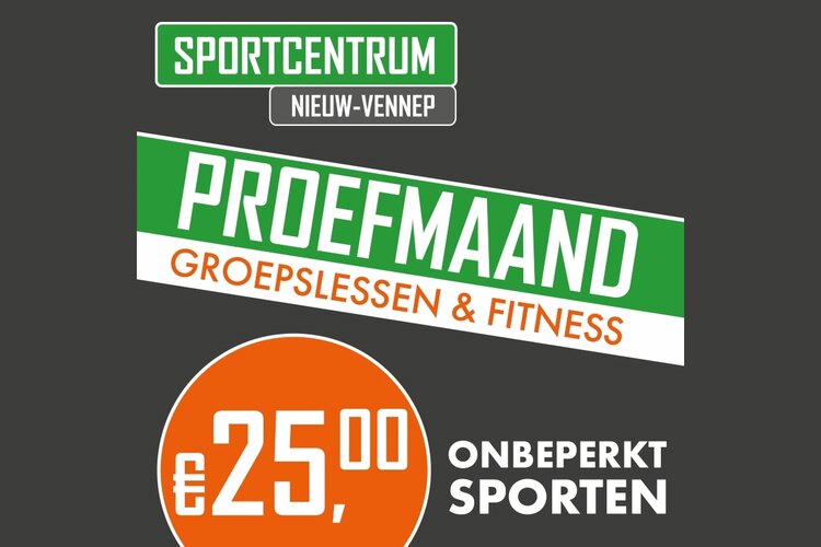 Proefmaand bij sportcentrum nieuw-vennep