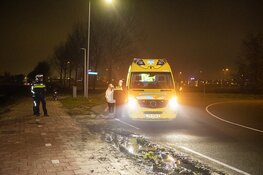Auto te water langs de Incheonweg in Rozenburg