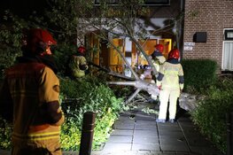 Omgewaaide boom verspert verzorgingshuis