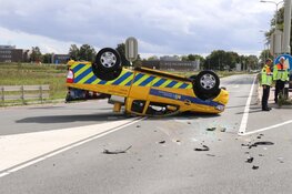 Auto van weginspecteur aangereden (Lijnden)