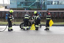 Motorfiets in brand in Hoofddorp