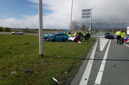 Politiewagen betrokken bij ongeval N207