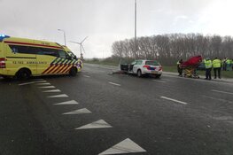 Politiewagen betrokken bij ongeval N207