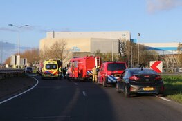 Auto te water langs N232