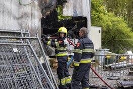 Opslagcontainer verloren gegaan door brand