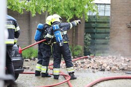 Brand in loods in Zwaanshoek