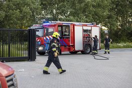 Elektrische palletwagen in vrachtwagen in de brand gevlogen